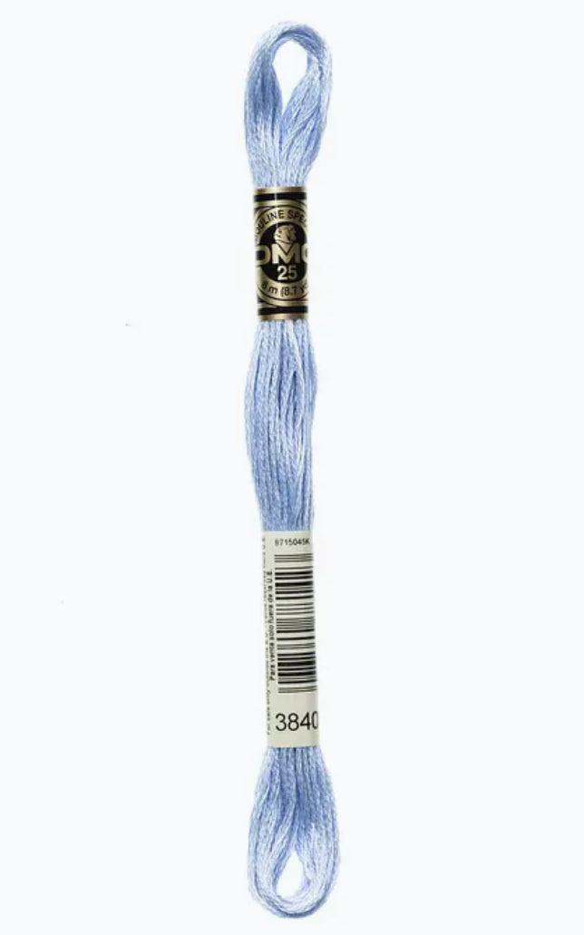 DMC Embroidery Thread Linen Flower Blue 3840