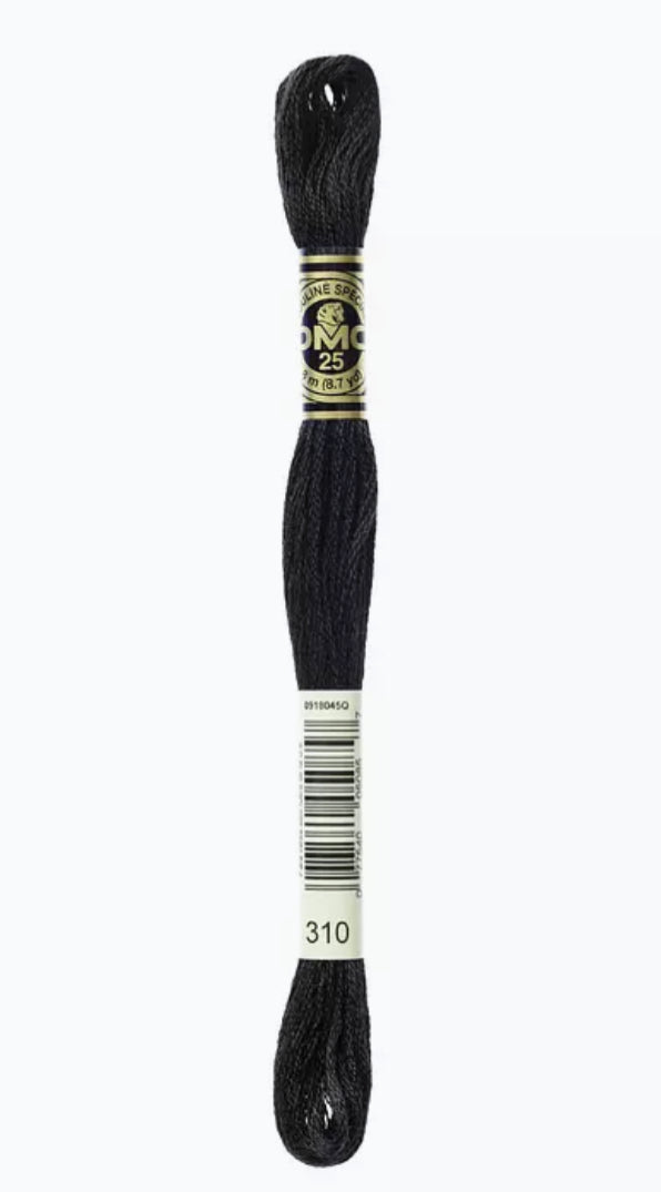 DMC Embroidery Thread Metallic Black 310