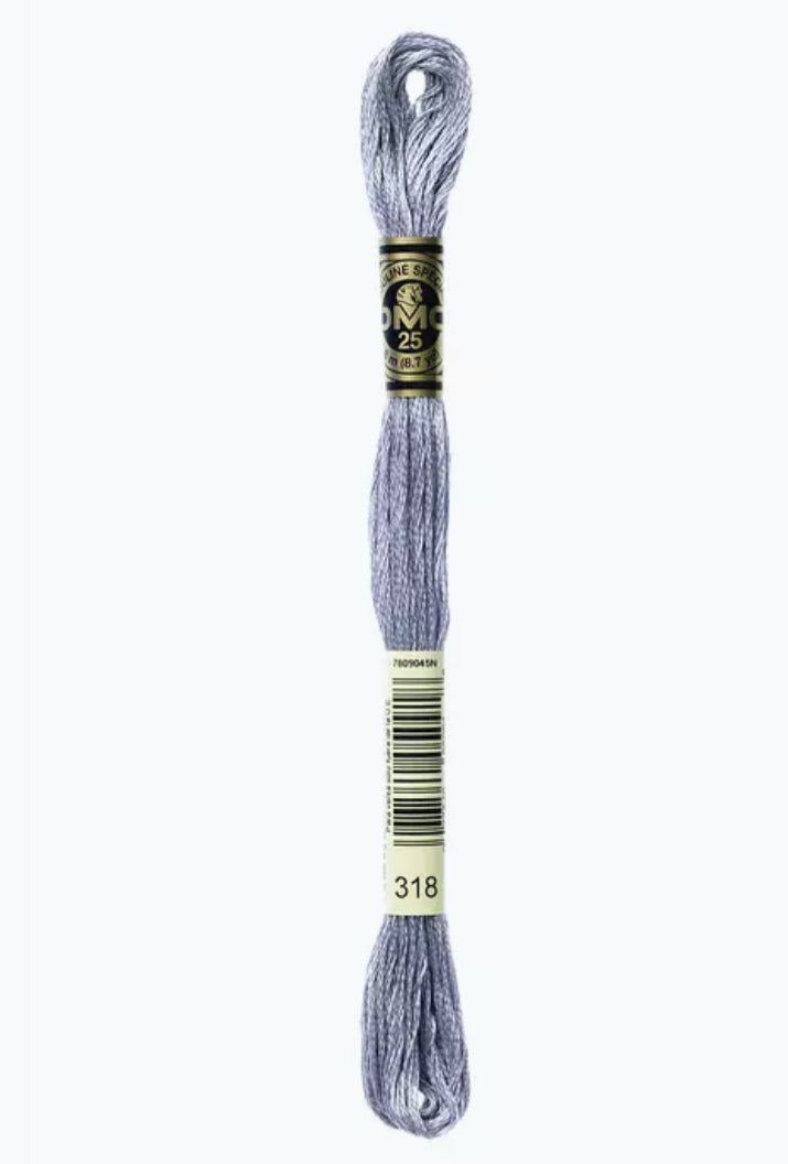 DMC Embroidery Thread Granite Grey 318
