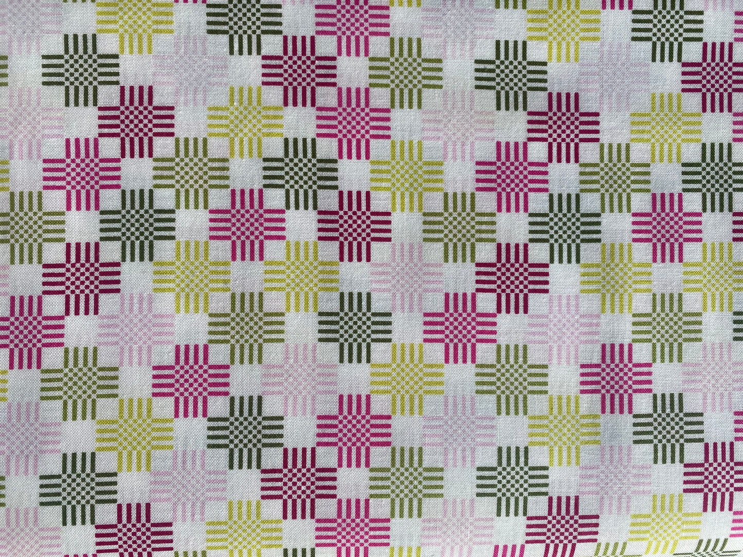 Moda Terrain Checkers Pink and Green