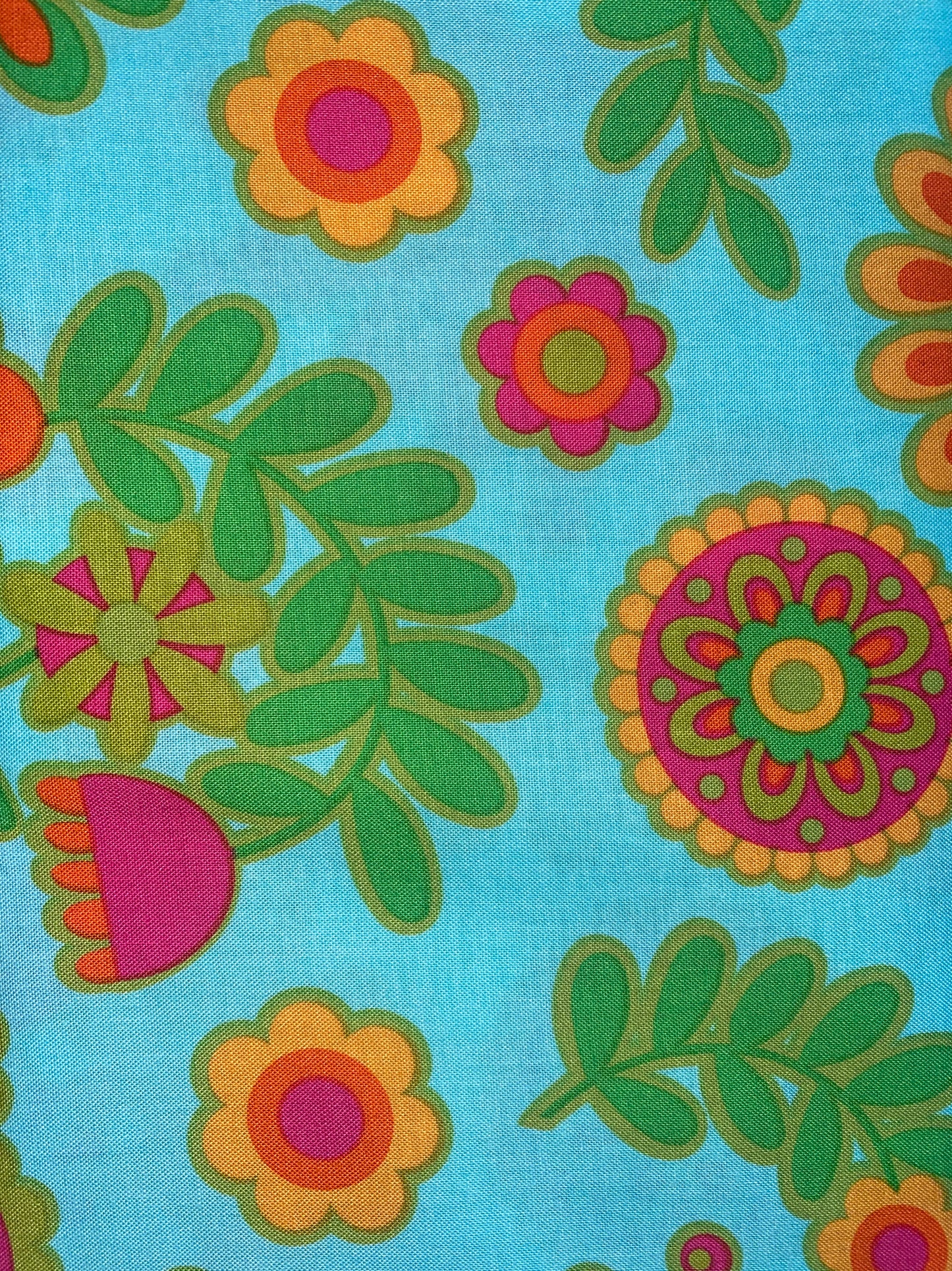 Michael Miller Ooh la la Bouquet de Fleurs Aqua