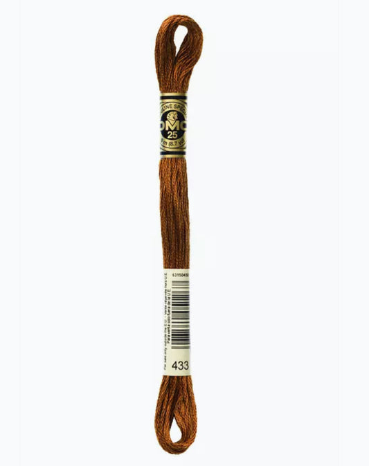 DMC Embroidery Thread Chocolate 433