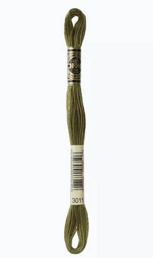 DMC Embroidery Thread Deep Olive 3011