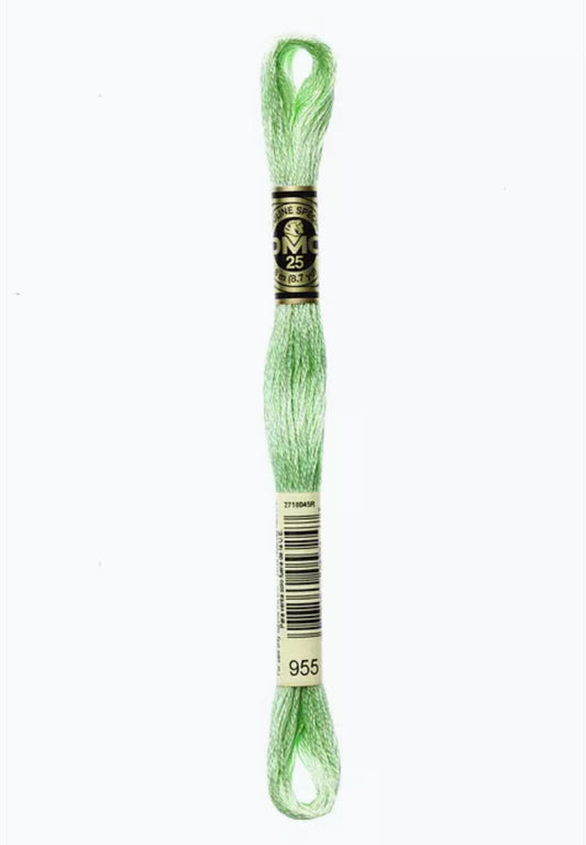 DMC Embroidery Thread Pale Green 955