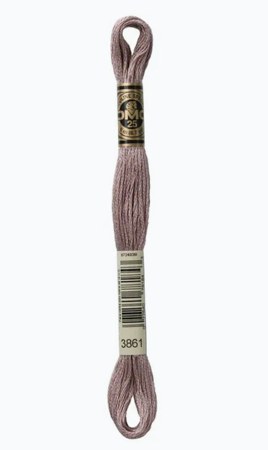 DMC Embroidery Thread Light Taupe 3861