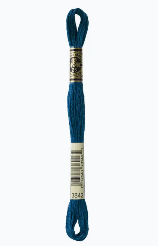 DMC Embroidery Thread Prussian Blue 3842