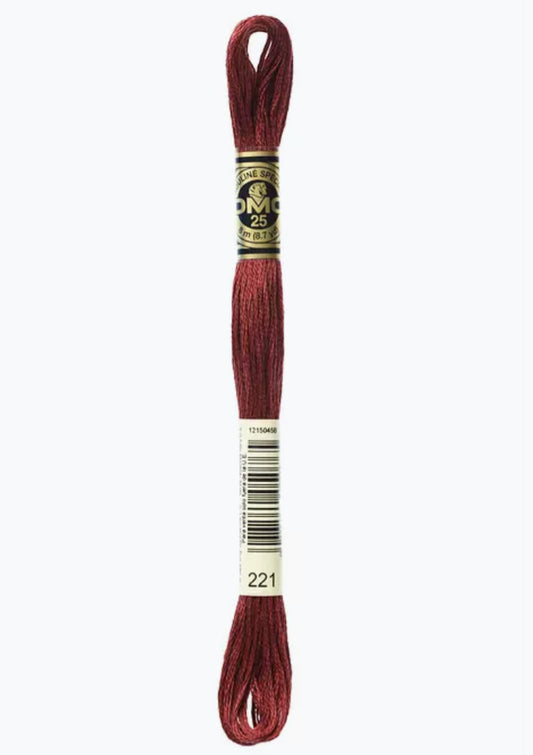 DMC Embroidery Thread Mars Red 221