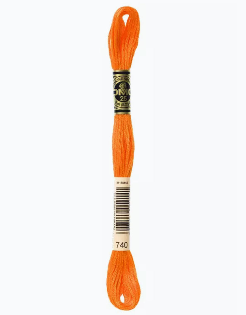 DMC Embroidery Thread Orange Papaya 740