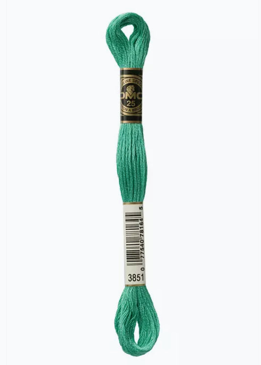 DMC Embroidery Thread Emerald Shard 3851