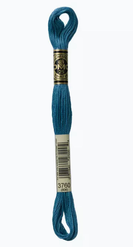 DMC Embroidery Thread Fjord Blue 3760