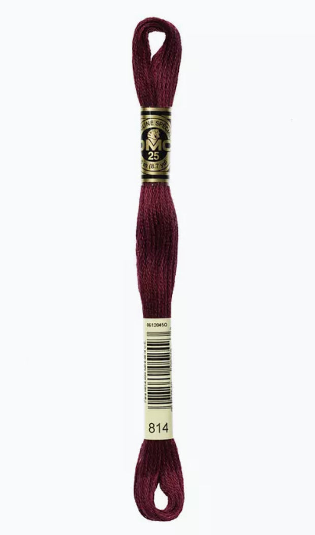 DMC Embroidery Thread Vin Rouge 814