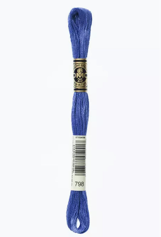 DMC Embroidery Thread Cobalt Blue 798