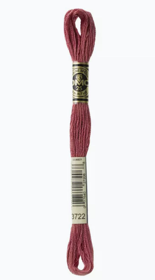 DMC Embroidery Thread Dark Rosewood 3722