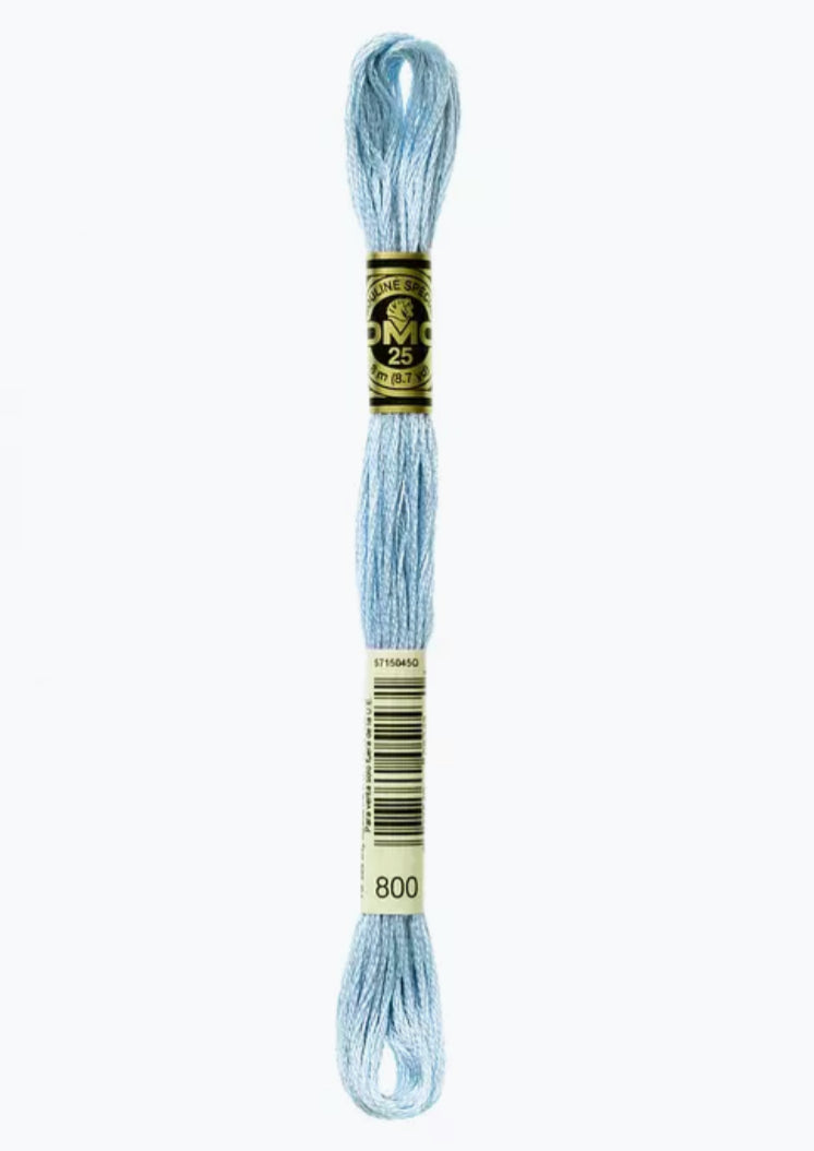 DMC Embroidery Thread Sky Blue 800