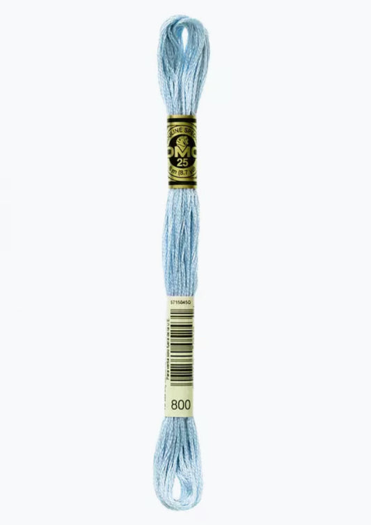 DMC Embroidery Thread Sky Blue 800