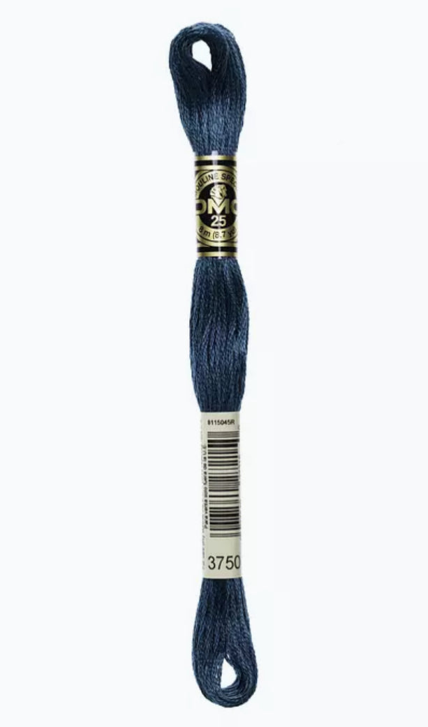 DMC Embroidery Thread Dark Petrol Blue 3750