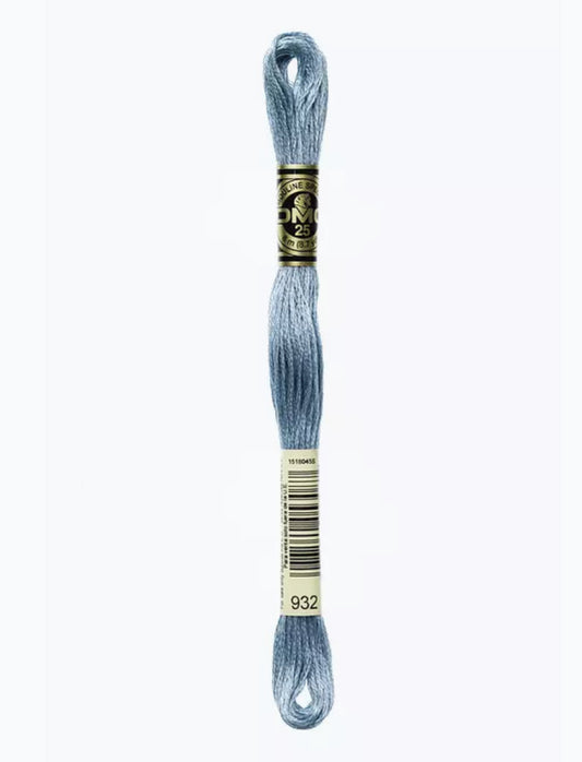 DMC Embroidery Thread Blue Gull 932