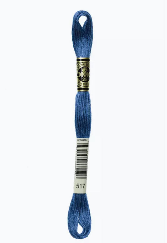 DMC Embroidery Thread Nautical Blue 517