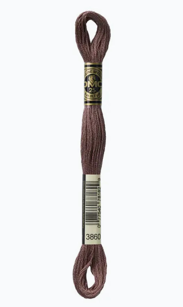 DMC Embroidery Thread Dark Taupe 3860