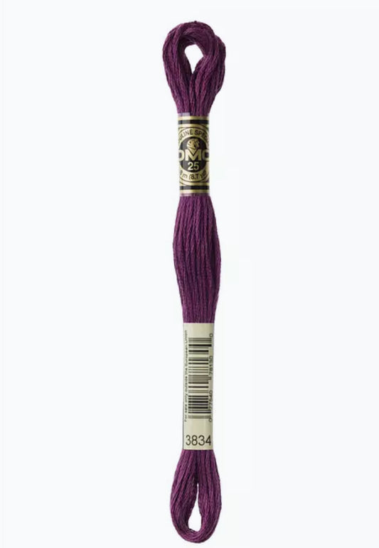 DMC Embroidery Thread Red Grape 3834