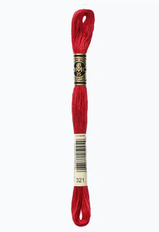 DMC Embroidery Thread Metallic Carmine Red 321