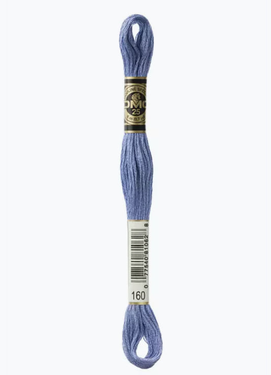 DMC Embroidery Thread Stormy Blue 160