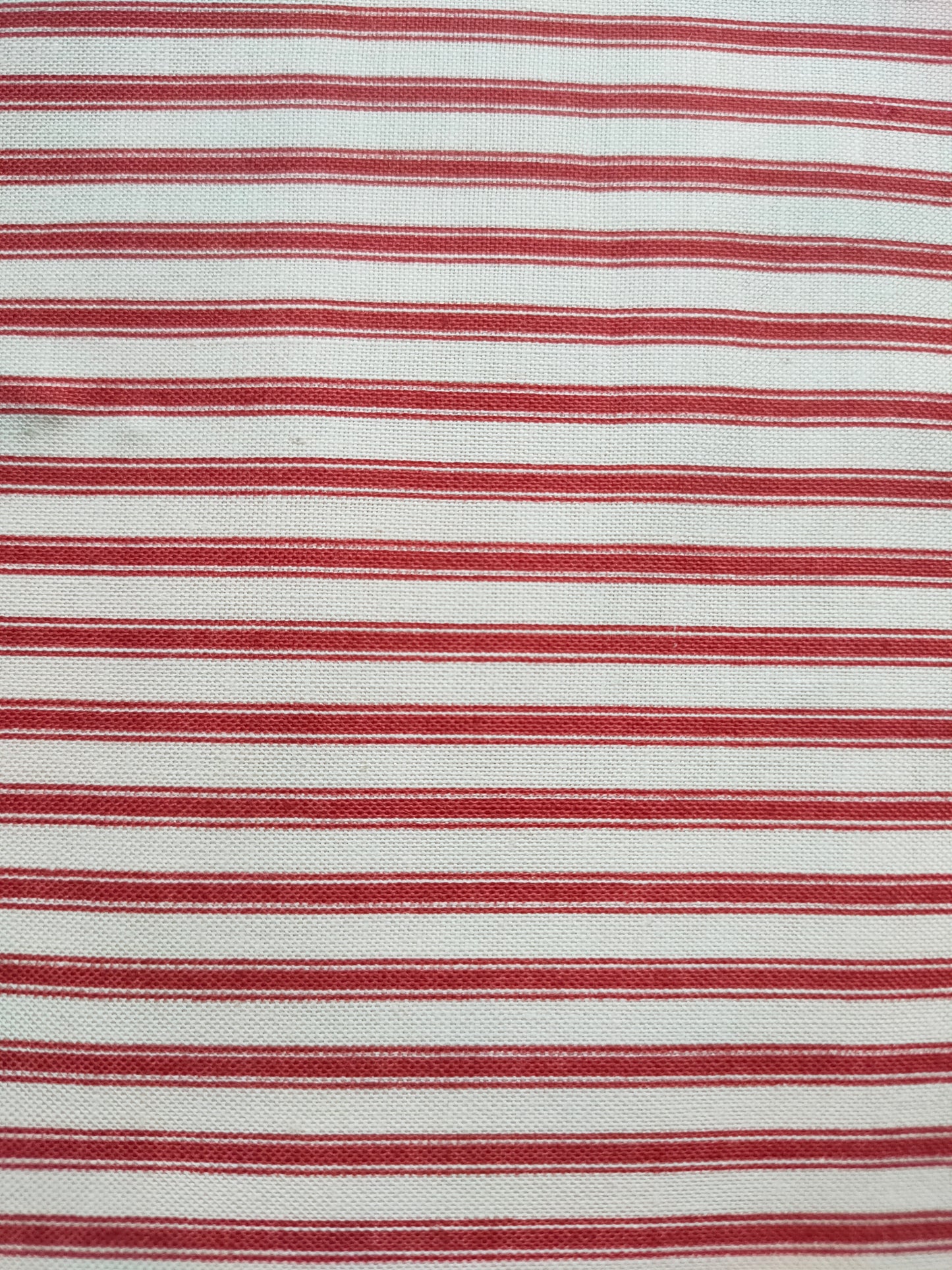 Makower Ticking Stripe Red