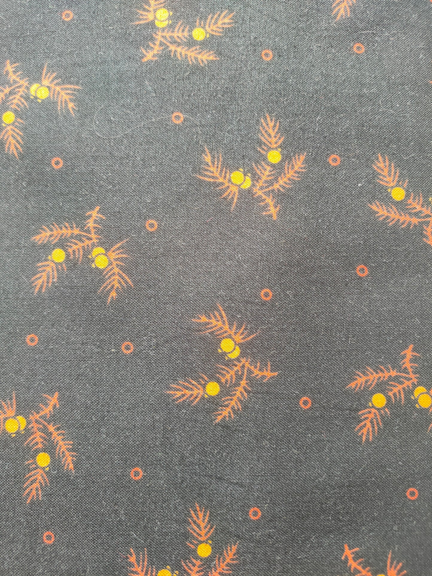 Andover Fabrics Yellow Berry Black