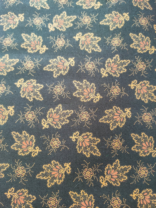 Andover Fabrics Large Leaf Black