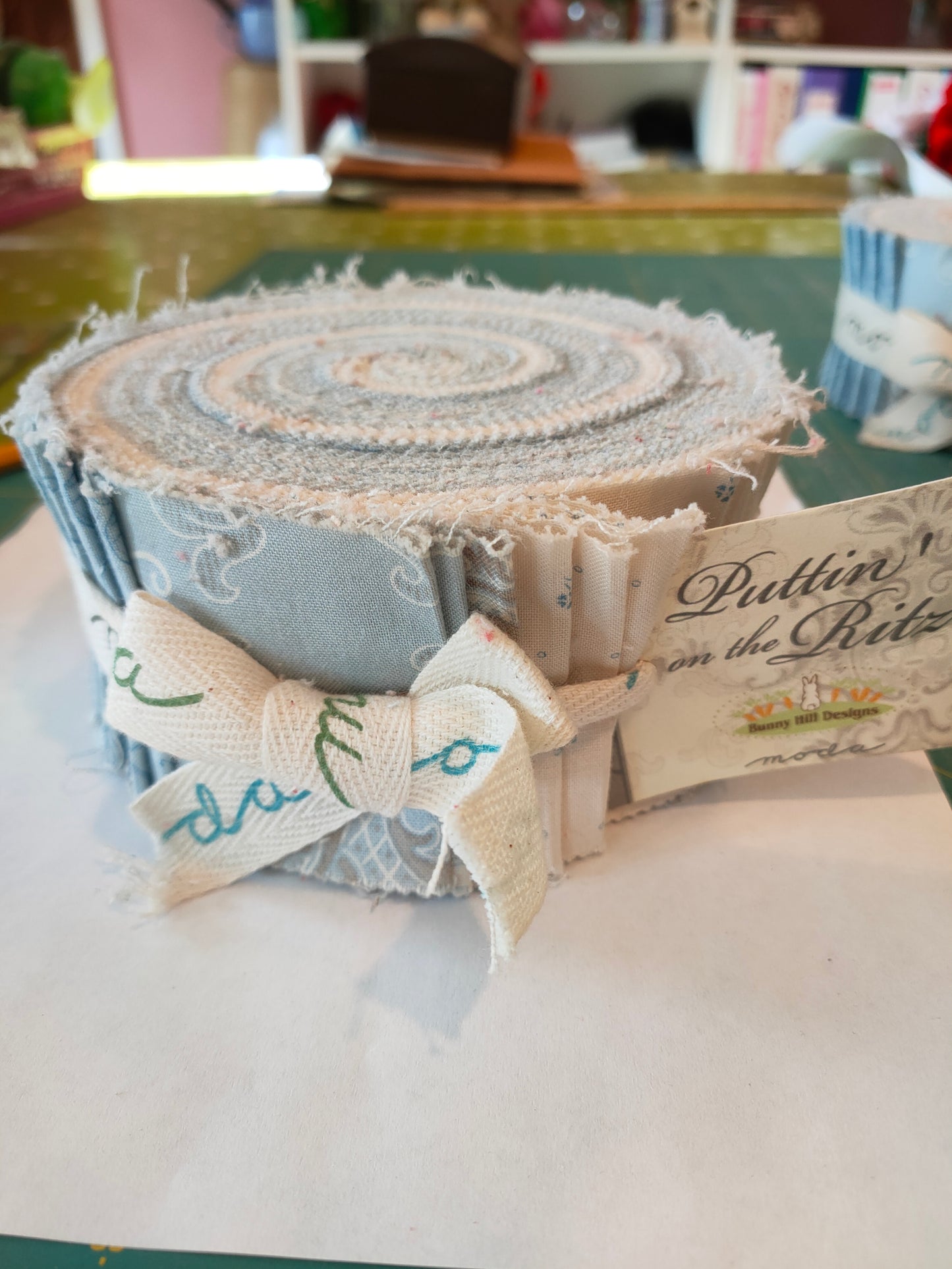 Moda Jelly Roll Puttin' On The Ritz Blue by Bunny Hill Designs