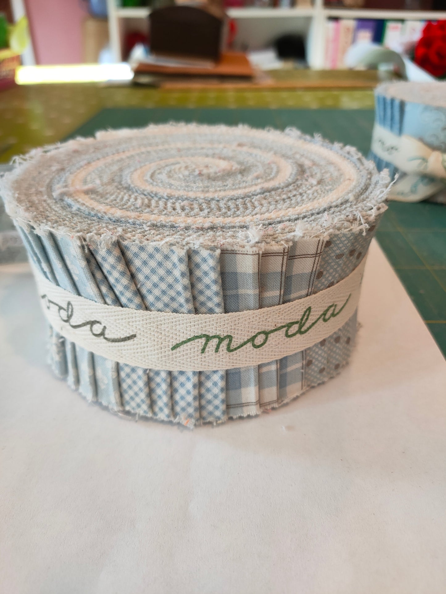Moda Jelly Roll Puttin' On The Ritz Blue by Bunny Hill Designs