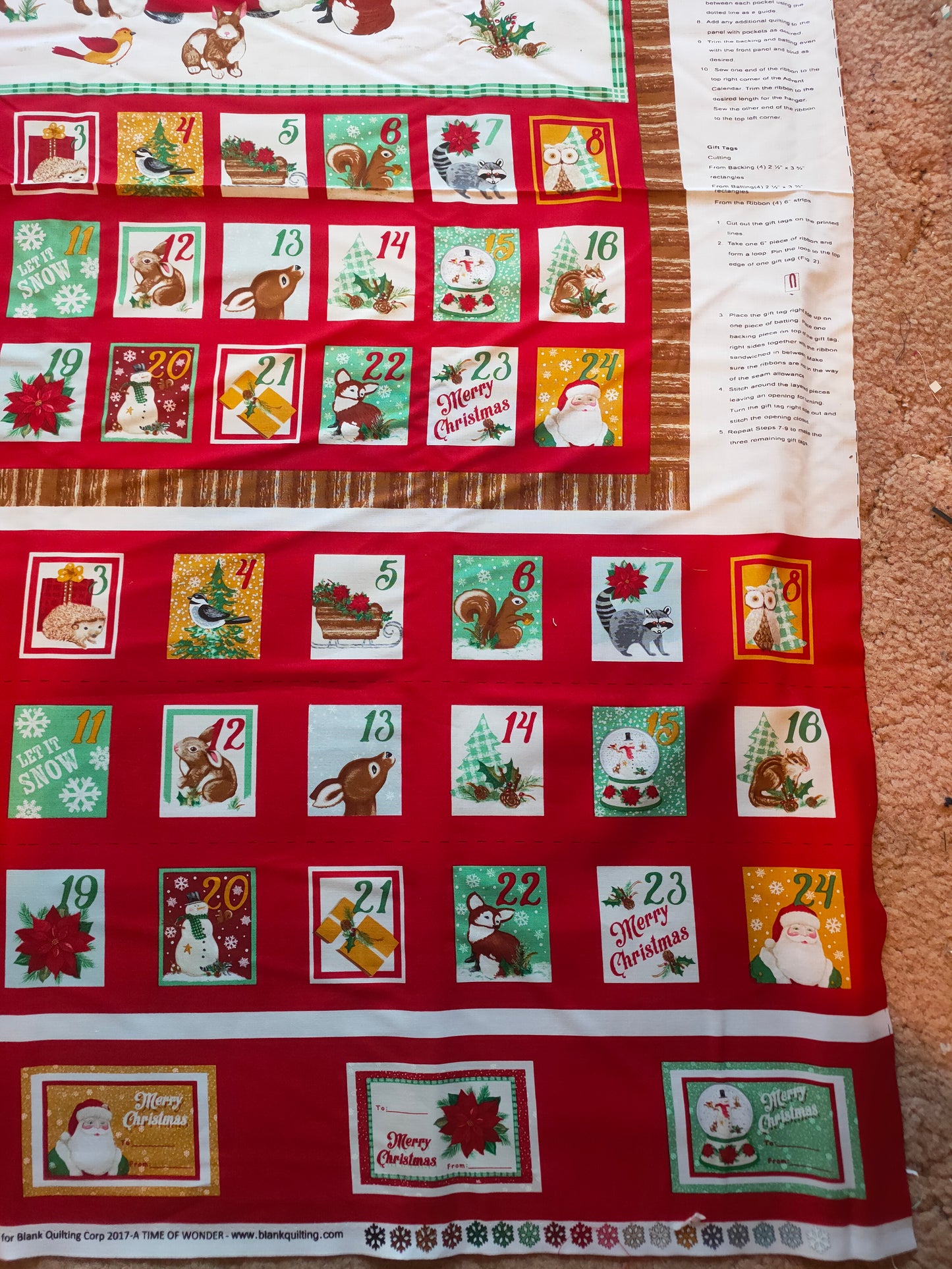 Blank Quilting A Time Of Wonder Christmas Advent Calendar Panel